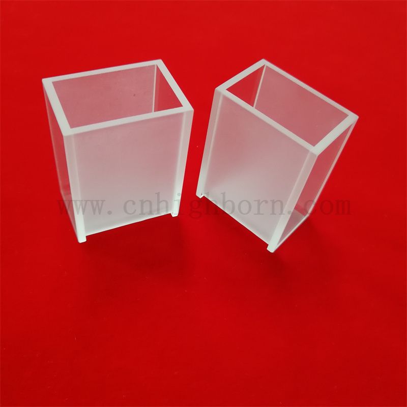 Стандартный прозрачный оптический стеклянный кювета спектрофотометр Кварцевая стеклянная кювета.