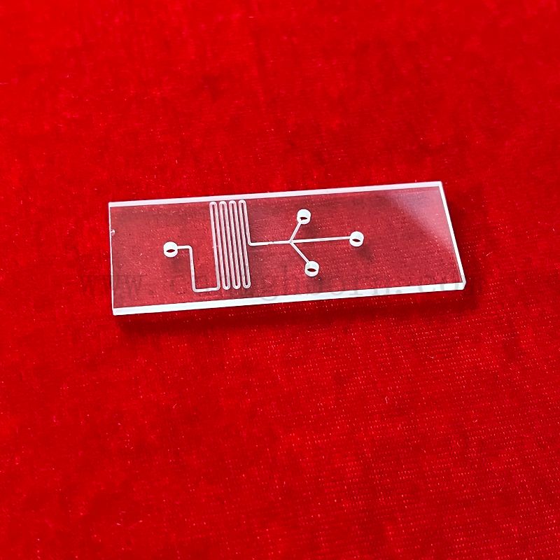 Кварцевая стеклянная микрофлюидный чип для микрореактора Ультрафиолетовой спектрофотометрии обнаружение