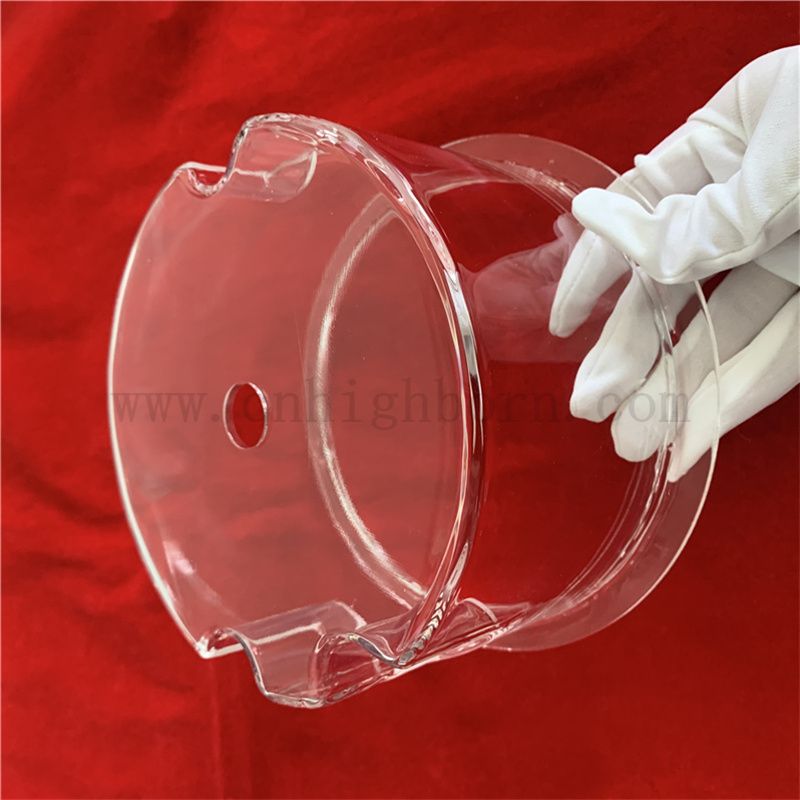 Индивидуальный лабораторный полированный прозрачный теплостойкий кварцевый стеклянный инструмент для химической промышленности