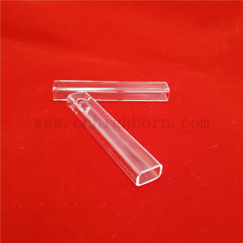 Теплостойкость высокая чистота индивидуальная квадратная кварцевая сливная стеклянная трубка кремнезема