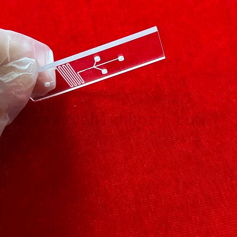 Кварцевая стеклянная микрофлюидный чип для микрореактора Ультрафиолетовой спектрофотометрии обнаружение