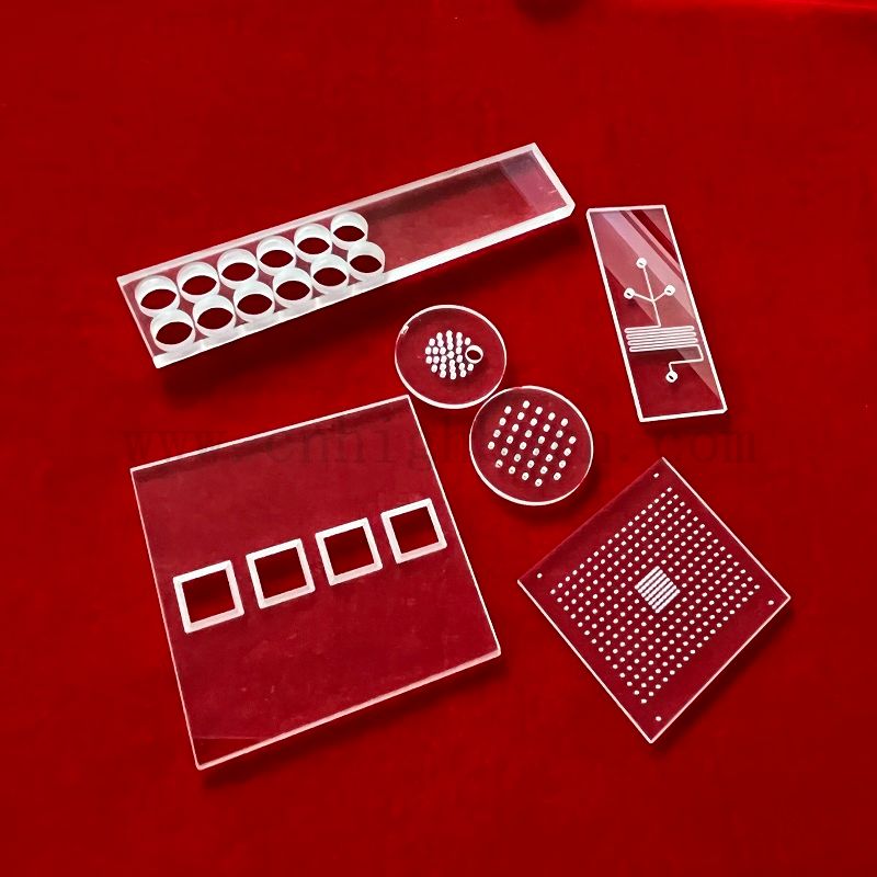 Производители пользовательские прозрачные с ЧПУ QUARTZ стеклянную стеклянную пластину 