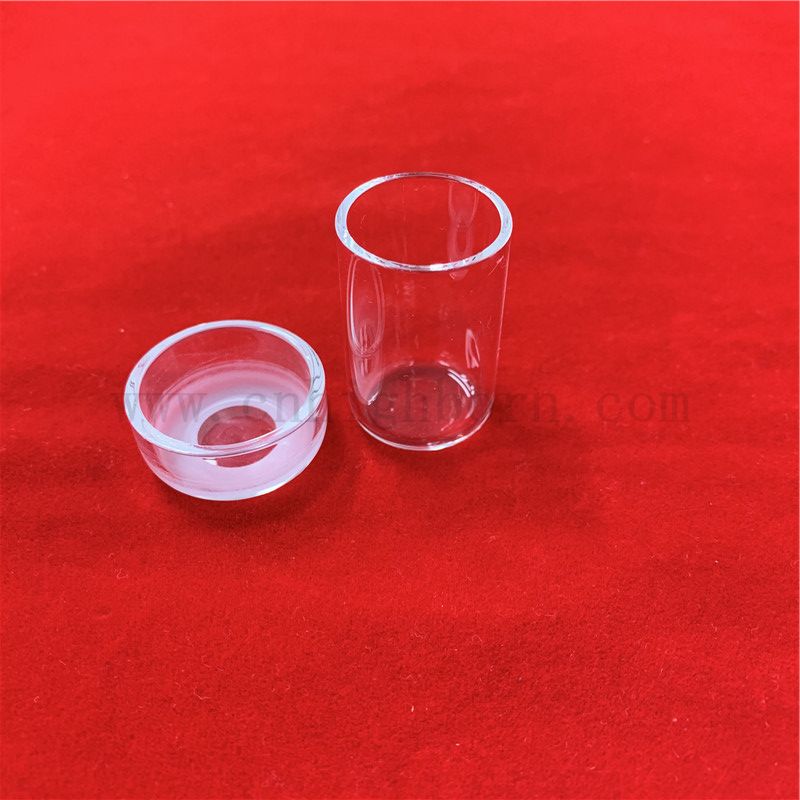 Теплостойкость прозрачная кварцевая стеклянная лаборатория с крышкой