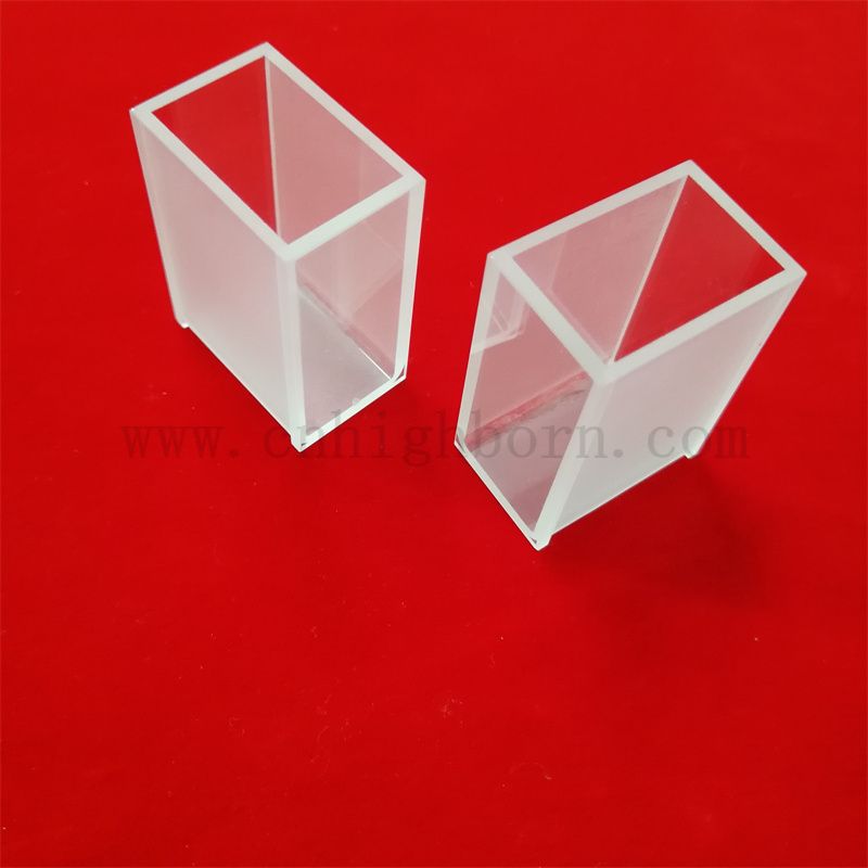 Стандартный прозрачный оптический стеклянный кювета спектрофотометр Кварцевая стеклянная кювета.