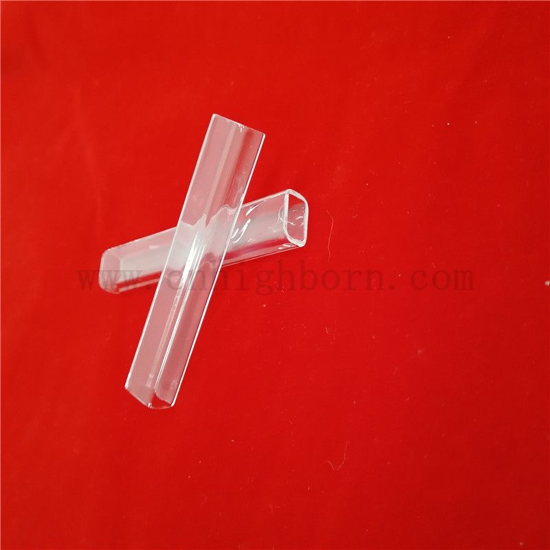 Теплостойкость высокая чистота индивидуальная квадратная кварцевая сливная стеклянная трубка кремнезема