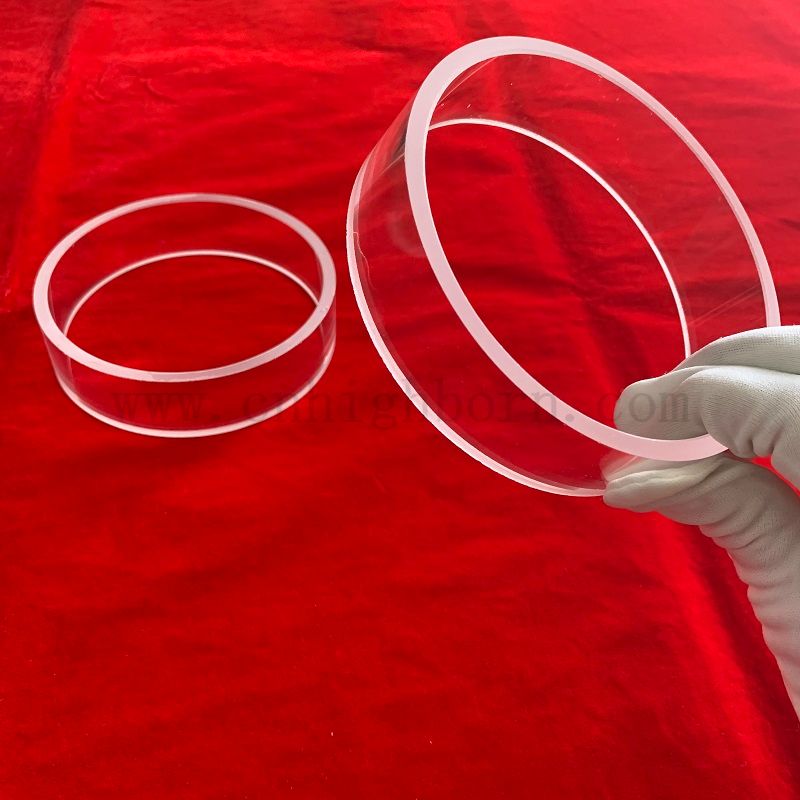 Прозрачный фланцевый фланец из кварцевого стеклянного базового фланца из кварцевой изоляции 