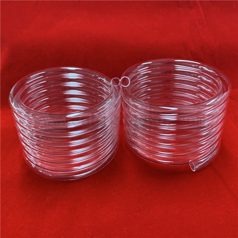 Теплостойкость прозрачная плавленое кремнетическое стеклянная спиральная трубка