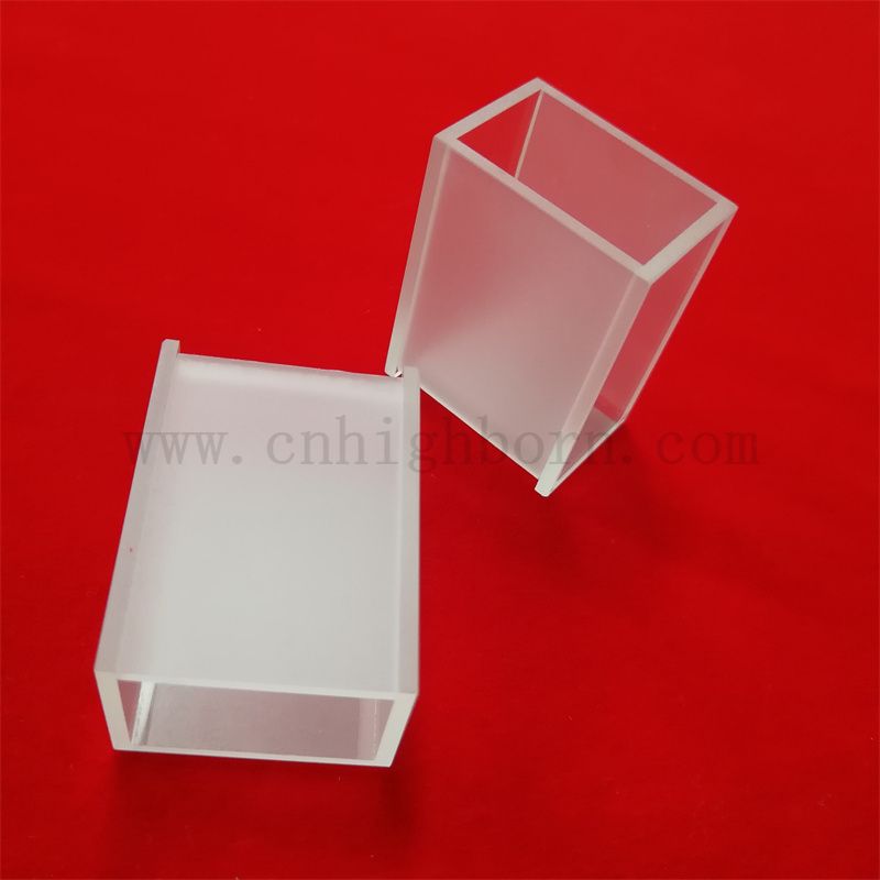 Стандартный прозрачный оптический стеклянный кювета спектрофотометр Кварцевая стеклянная кювета.
