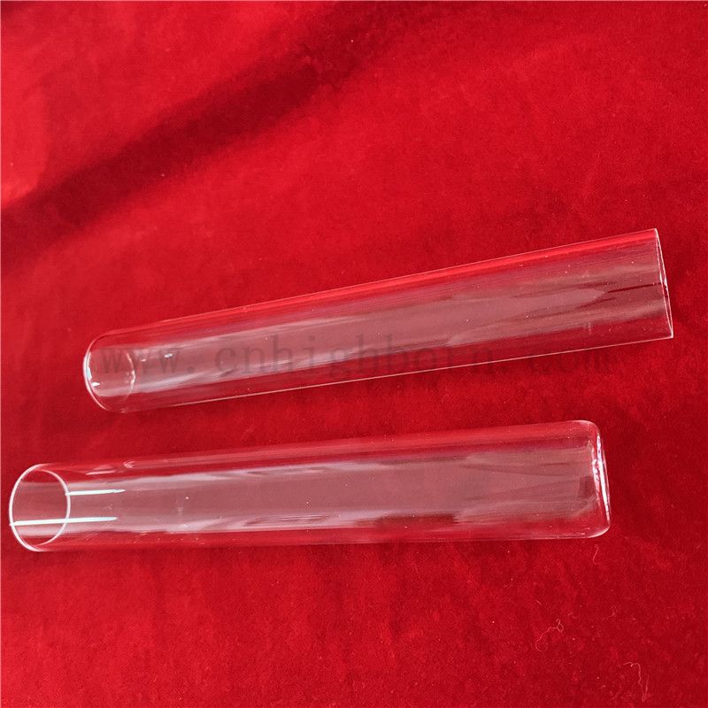 Теплостойкость прозрачный ультрафиолетовый кварцевый слитый стеклянный рукав с плоским дном
