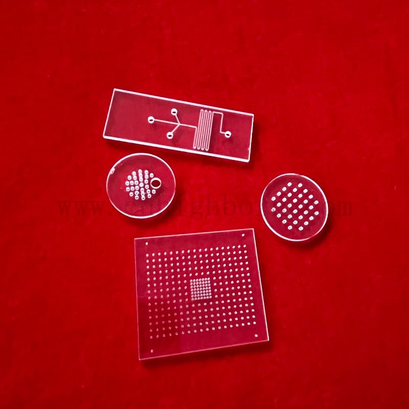 Производители пользовательские прозрачные с ЧПУ QUARTZ стеклянную стеклянную пластину 