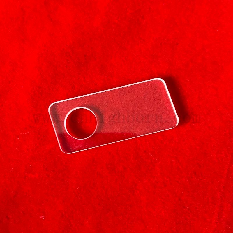 Прозрачная кварцевая стеклянная пластина круглый из шлифования кремнезема