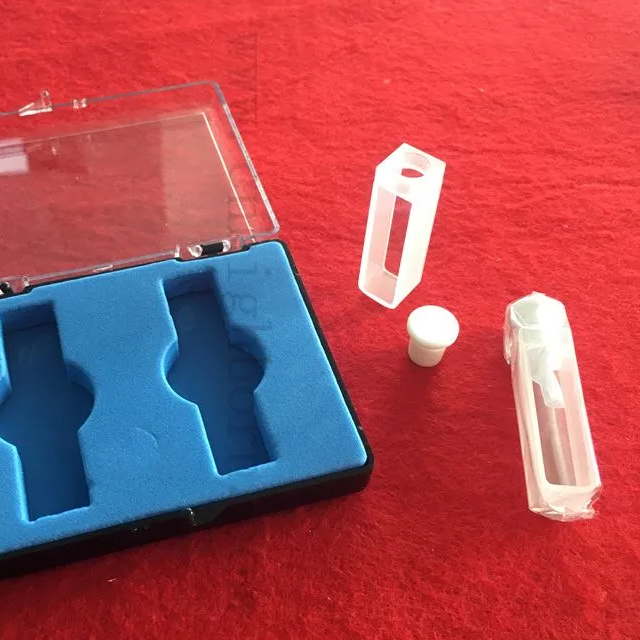 Q114 Стандартная ячейка 2 стороны прозрачная квадратная лабораторная лаборатория ультрафиолетового ультрафиолетового ультрафиолетового ультрафиолетового ультрафиолета.