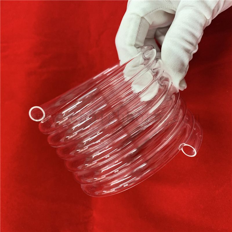 Теплостойкость прозрачная плавленое кремнетическое стеклянная спиральная трубка