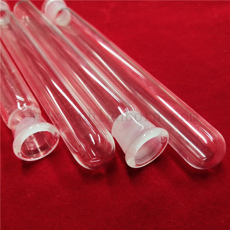 Стандартная теплостойкость Стандартные кончики прозрачная кварцевая стеклянная трубка с круглым дном