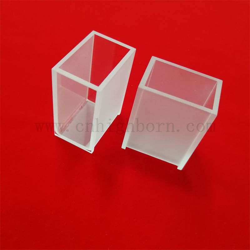 Стандартный прозрачный оптический стеклянный кювета спектрофотометр Кварцевая стеклянная кювета.