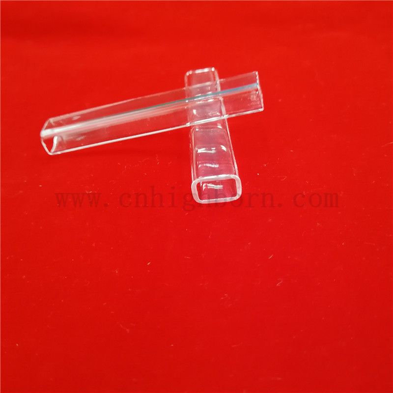 Теплостойкость высокая чистота индивидуальная квадратная кварцевая сливная стеклянная трубка кремнезема