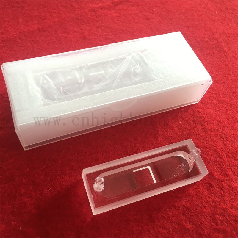 Пользовательская абсорбционная ячейка hiqh качество высокая точность прозрачная оптическая стеклянная клеточная клетка Микро кварцевая стеклянная кювета