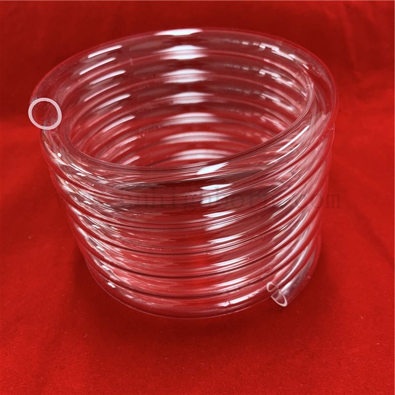 Теплостойкость прозрачная плавленое кремнетическое стеклянная спиральная трубка
