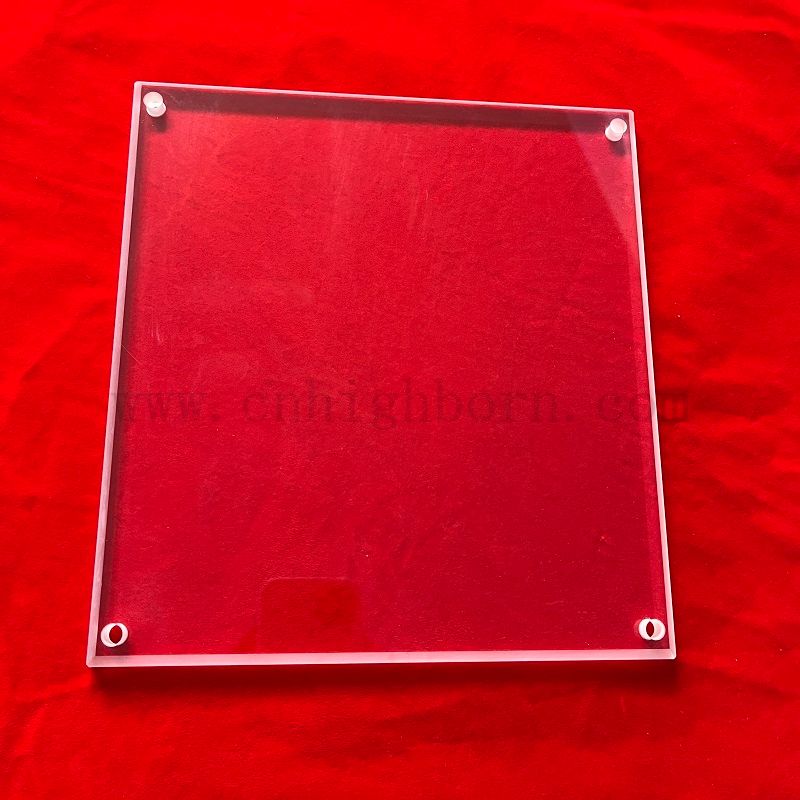 Профессионально произведенная лазерная кварцевая квадратная пластина квадратной квадратной тарелки с отверстием