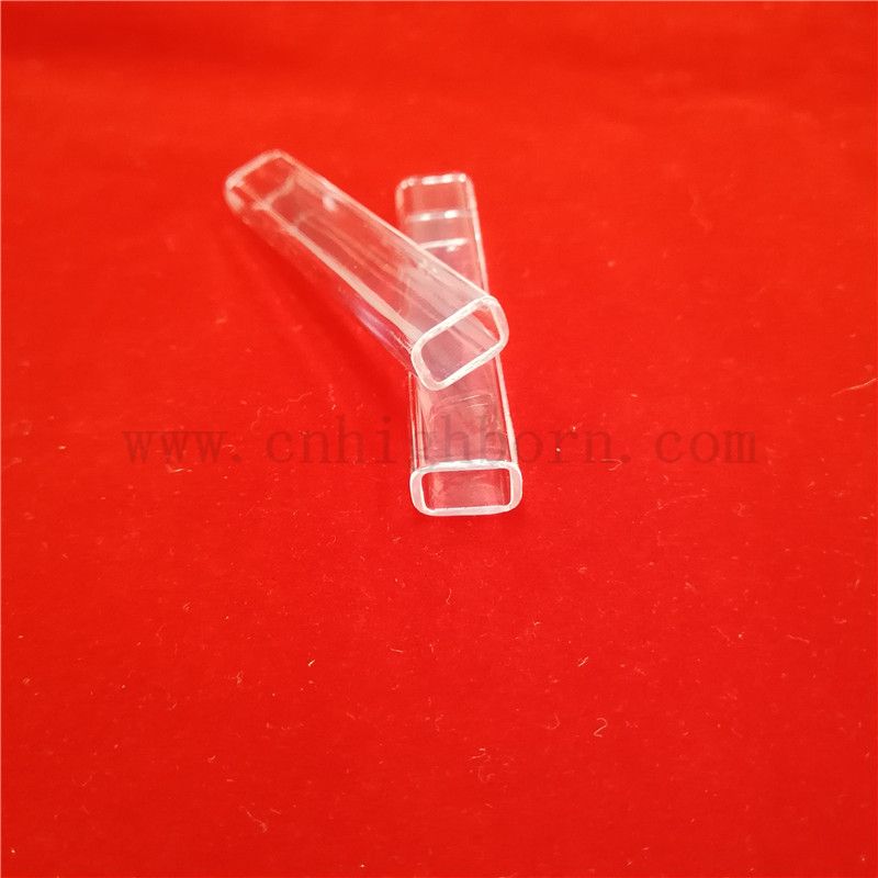 Теплостойкость высокая чистота индивидуальная квадратная кварцевая сливная стеклянная трубка кремнезема