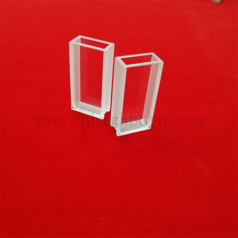 Лабораторное исследование прозрачное кварцевое прибор Стандартный спектрофотометр кварцевые ячейки Оптические стеклянные кюветы