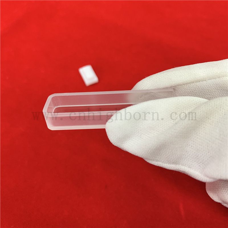 Лабораторная ультрафиолетовая пропускная способность 1,7 мл спектрофотометра Кварцевая кювета 2 стороны прозрачная стандартная оптическая стеклянная ячейка с крышкой с крышкой