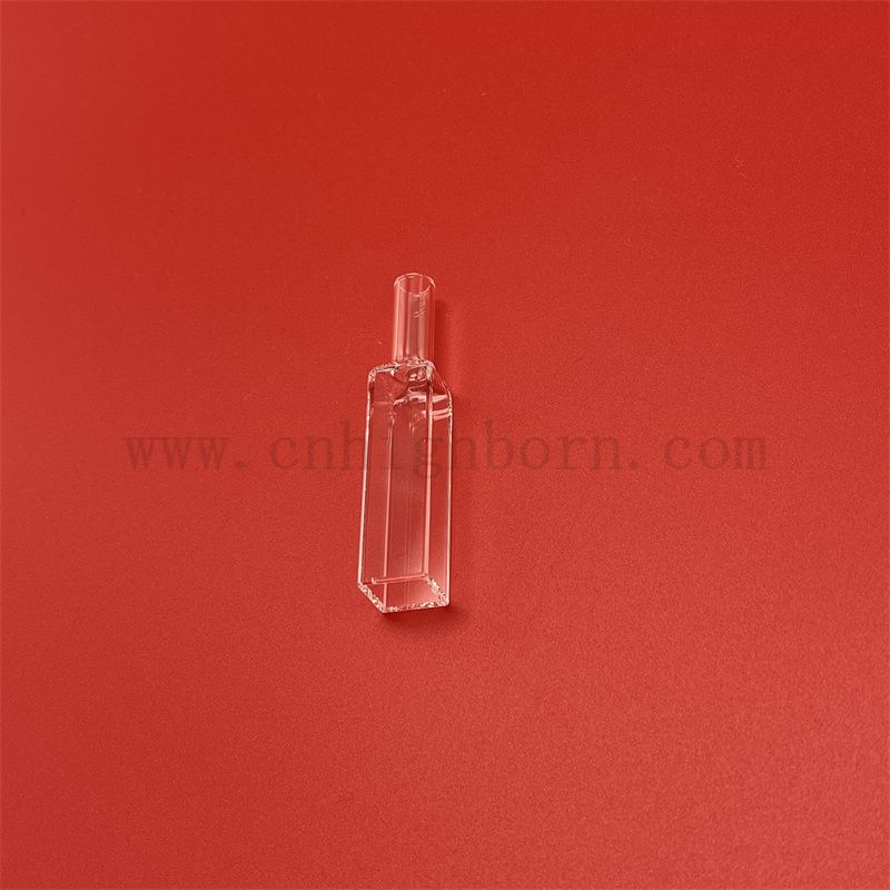 3 стороны прозрачная коэффициент пропускания оптическая кварцевая стеклянная кювета флуориметр ретангтурный с градуированным уплотнением