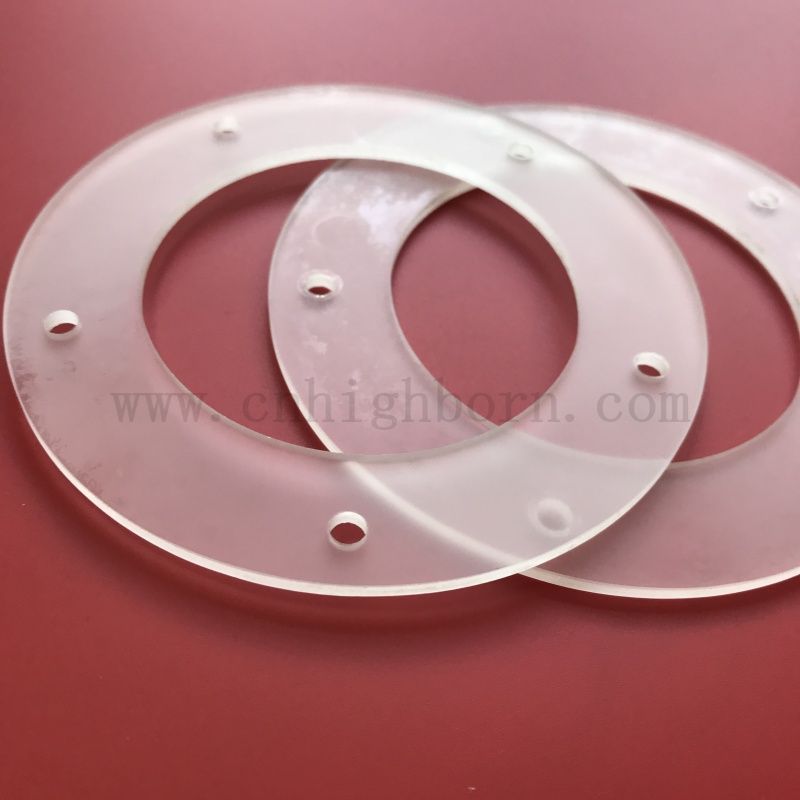 Индивидуальный морозный кварцевый стеклянный фланец с отверстием для нагрева 