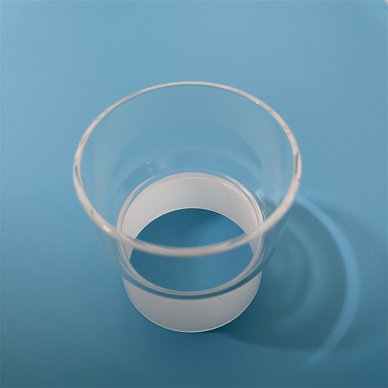 Индивидуальная прозрачная форма кварцевая стеклянная трубка с матовым ртом