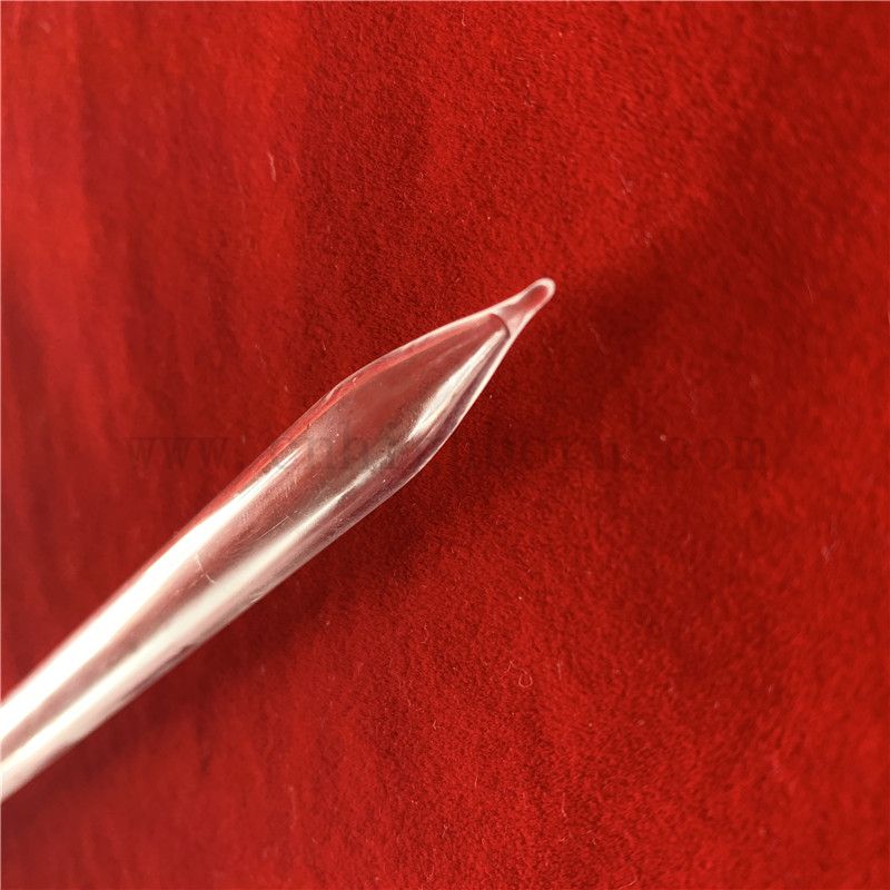 Теплостойкость прозрачная высокомерная кварцевая трубка из кремнезема со стеклянной трубкой с точками с концами