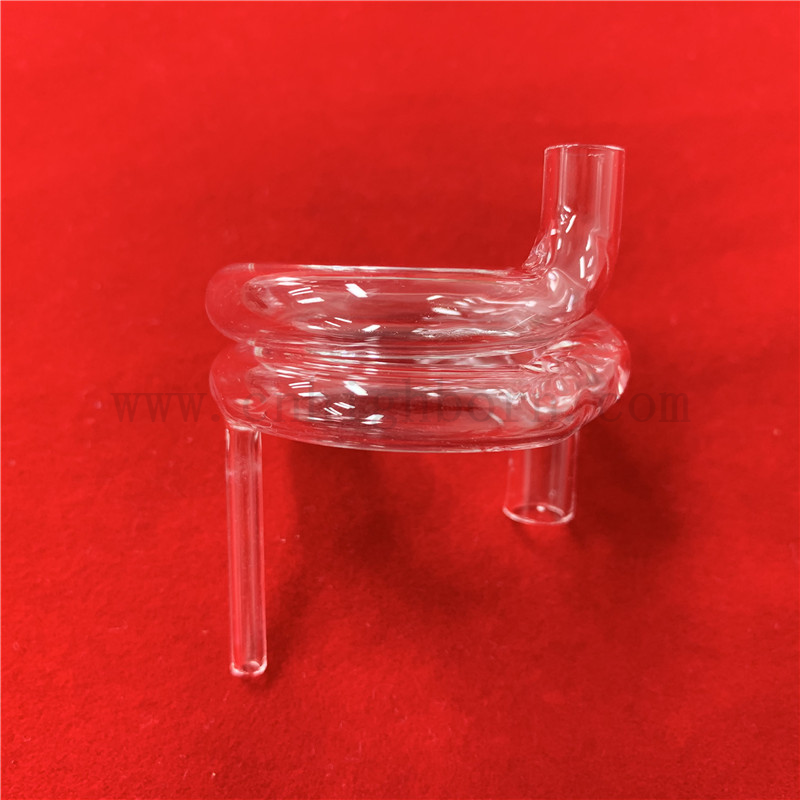 Настраиваемая прозрачная кварцевая спиральная трубка из слитого сливочной стеклянной трубы кремнезема