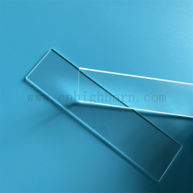 Высокая чистота прямоугольник прозрачная полированная стеклянная панель кремнезема для ультрафиолета