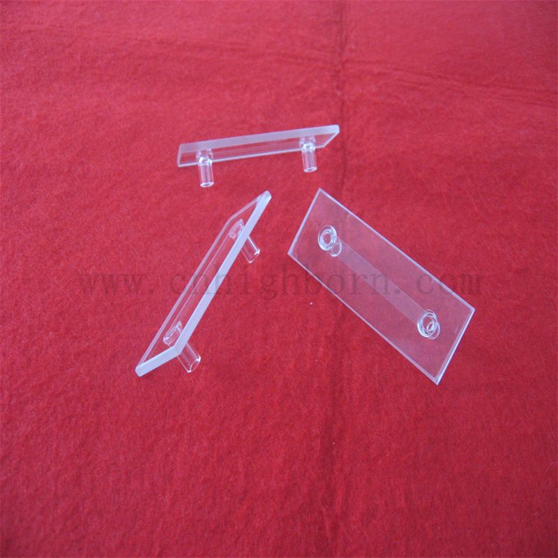 Индивидуальная форма теплостойкой теплостойкой проточной ячейки Кварцевая кювета с короткой трубкой разъем