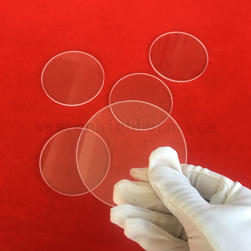 Круглый прозрачный кремный кварцевый стеклянный диск для окна теплового наблюдения