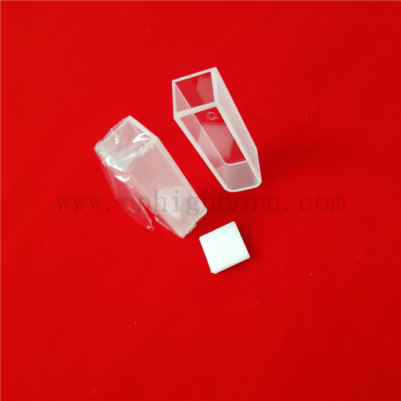 Лабораторный круглый нижний стандартный Q104 Оптическая стеклянная проточная ячейка 3,5 мл спектрофотометр Кварцевая стеклянная кювета