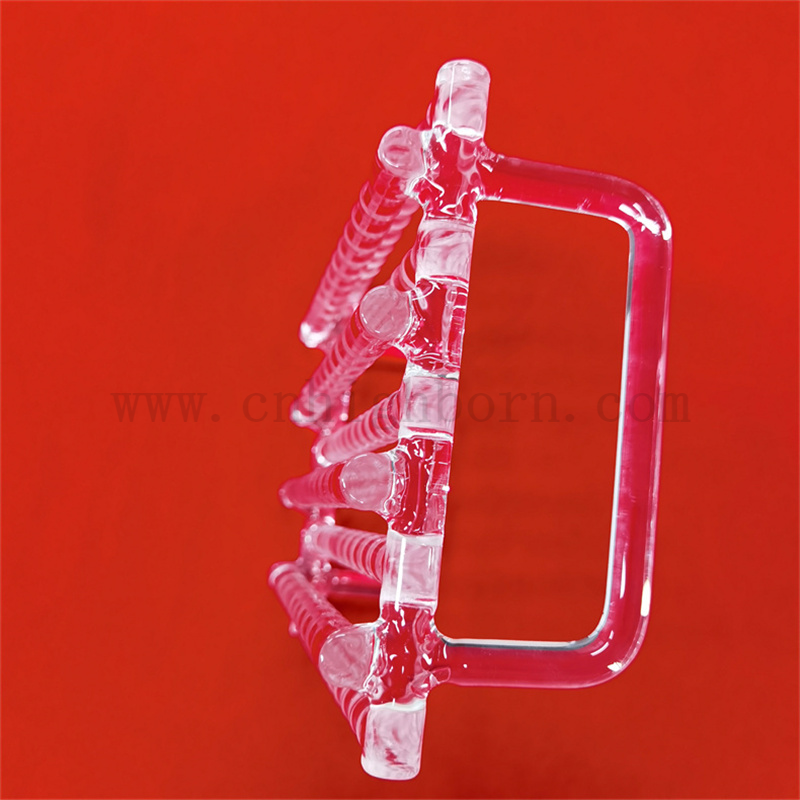  Лабораторное исследование кварцевое прибор прозрачный кварцевый стеклянный контейнер прозрачный кварцевый нагреватель -носитель с ручкой для полукомпьерта