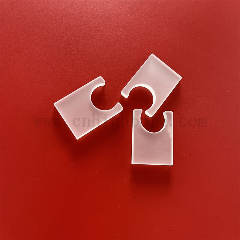 Теплостойкость индивидуальная квадратная полупрозрачная кварцевая стеклянная пластина с отверстием 