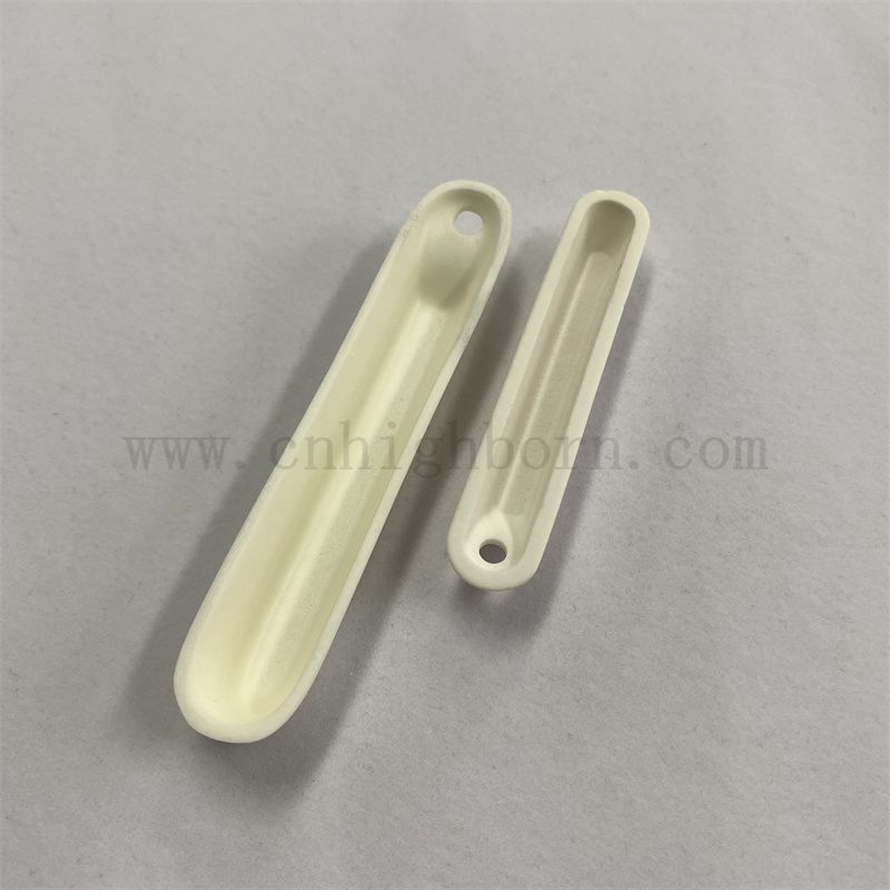 Керамический тиг с высокой температурой Al2O3 Керамическая фарфоровая лодка с высокой чистотой глинотой с отверстием