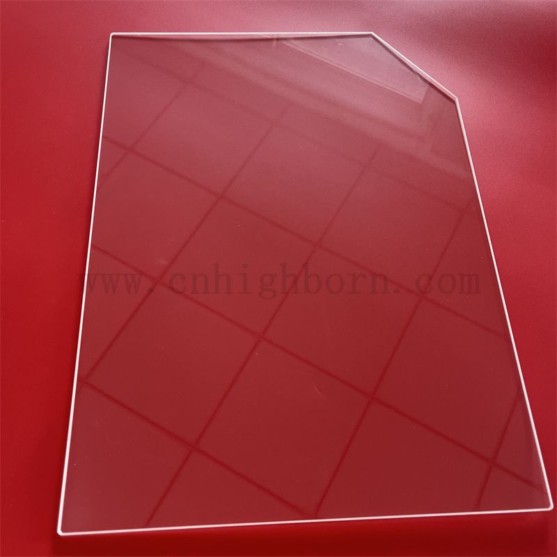 Вырезать угловой прямоугольник прозрачный теплостойкий кремничный стеклянный кварцец 