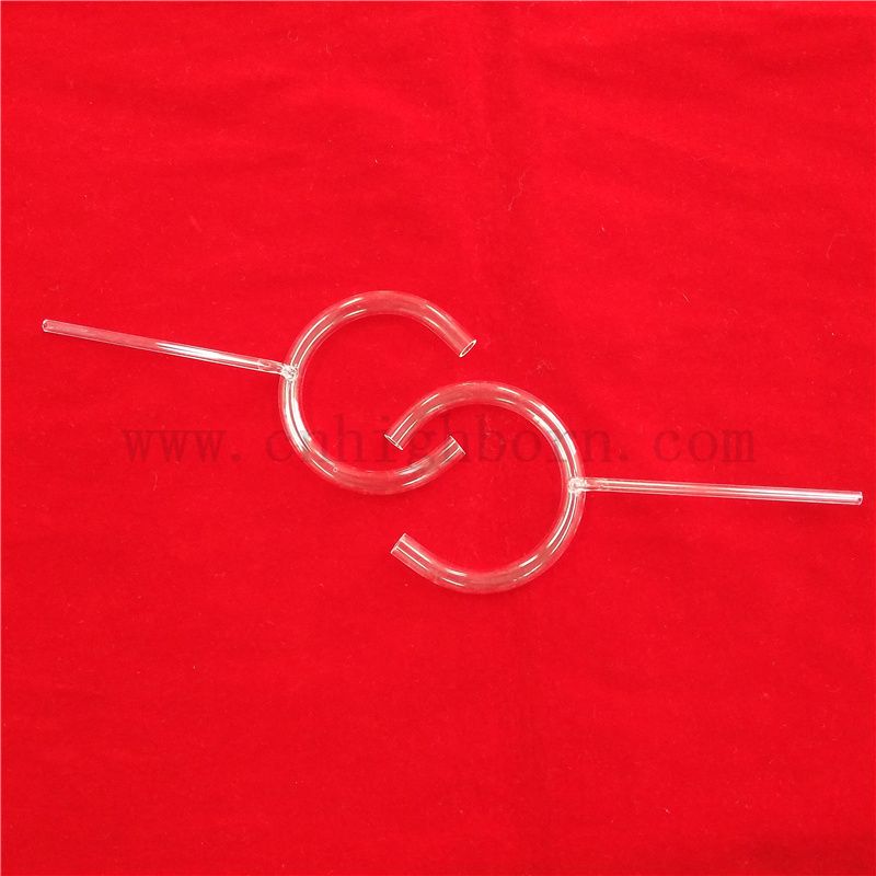 C Форма прозрачная индивидуальная кварцевая стеклянная трубка кремнезема
