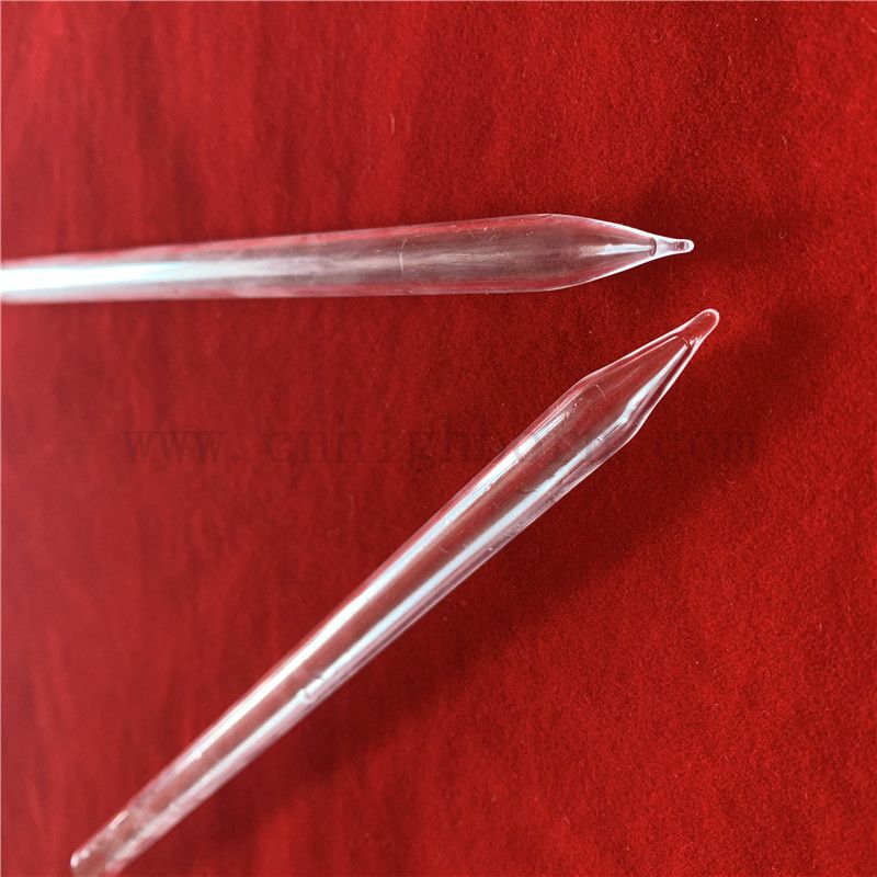 Теплостойкость прозрачная высокомерная кварцевая трубка из кремнезема со стеклянной трубкой с точками с концами