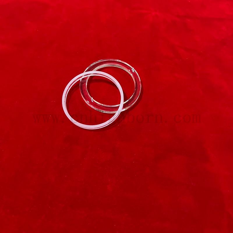 Высококачественный чистый шлифовальный кварцевый фланец, чтобы показать настройку