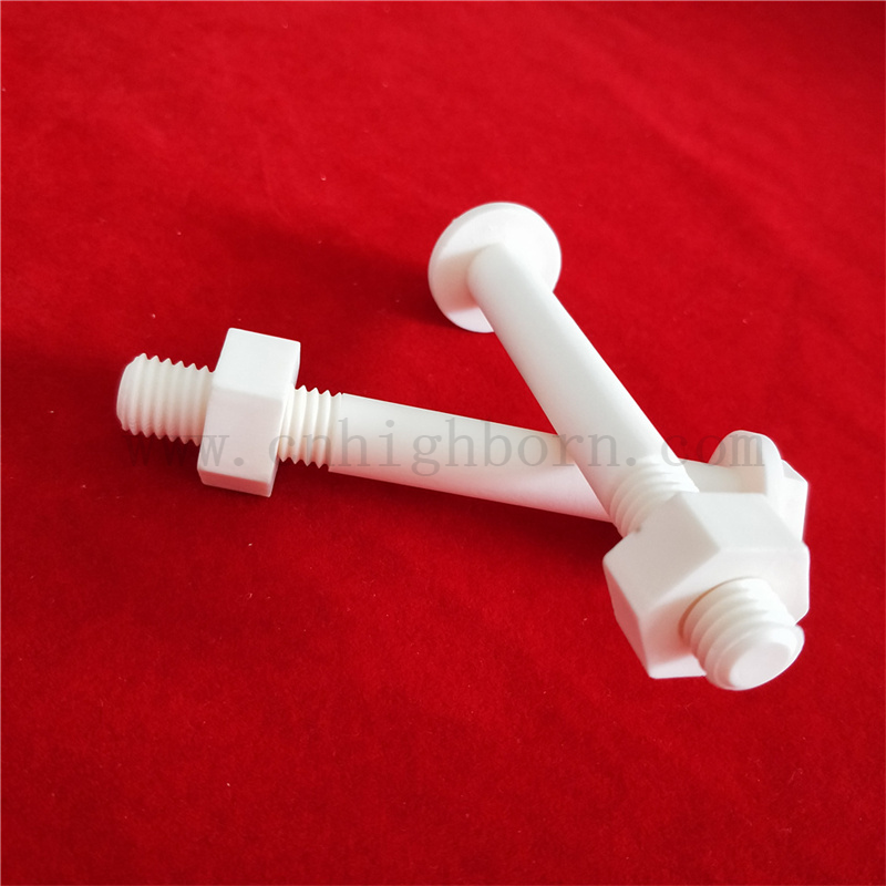 Индивидуальный глиноземный шестиугольный гайчный гайный гайчный винт Al2O3 Керамический винт