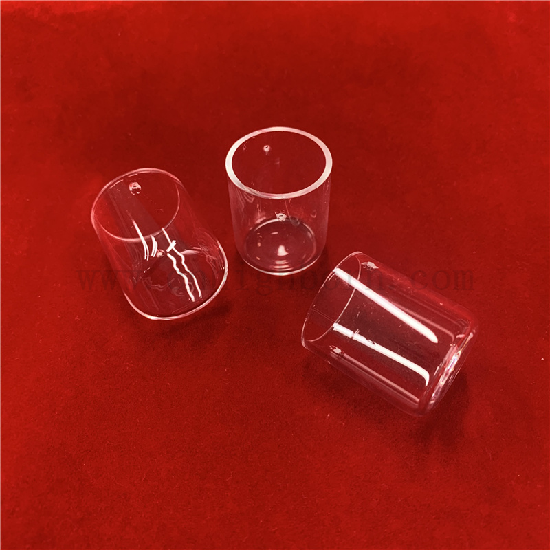 Лазерное бурение прозрачное кварцевое стеклянное круглый нижний цилиндр