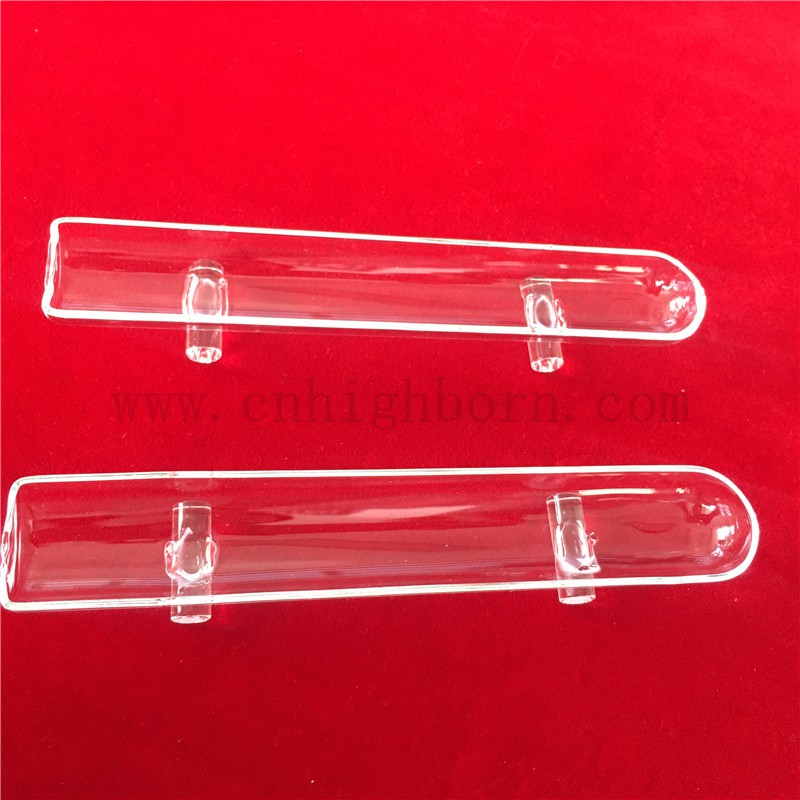 Индивидуальная прозрачная высокотемпературная стеклянная стеклянная лодка с ногами