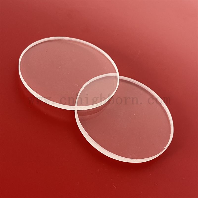 Высокая чистота прозрачная циркула Силикастная стеклянная панель круглый кварцевый диск