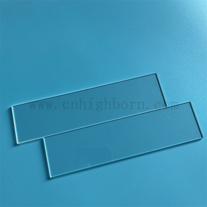 Высокая чистота прямоугольник прозрачная полированная стеклянная панель кремнезема для ультрафиолета