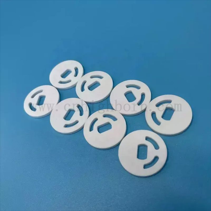 Износостойкий керамический изоляционный диск из круглой пластины из глинозема Ал2О3