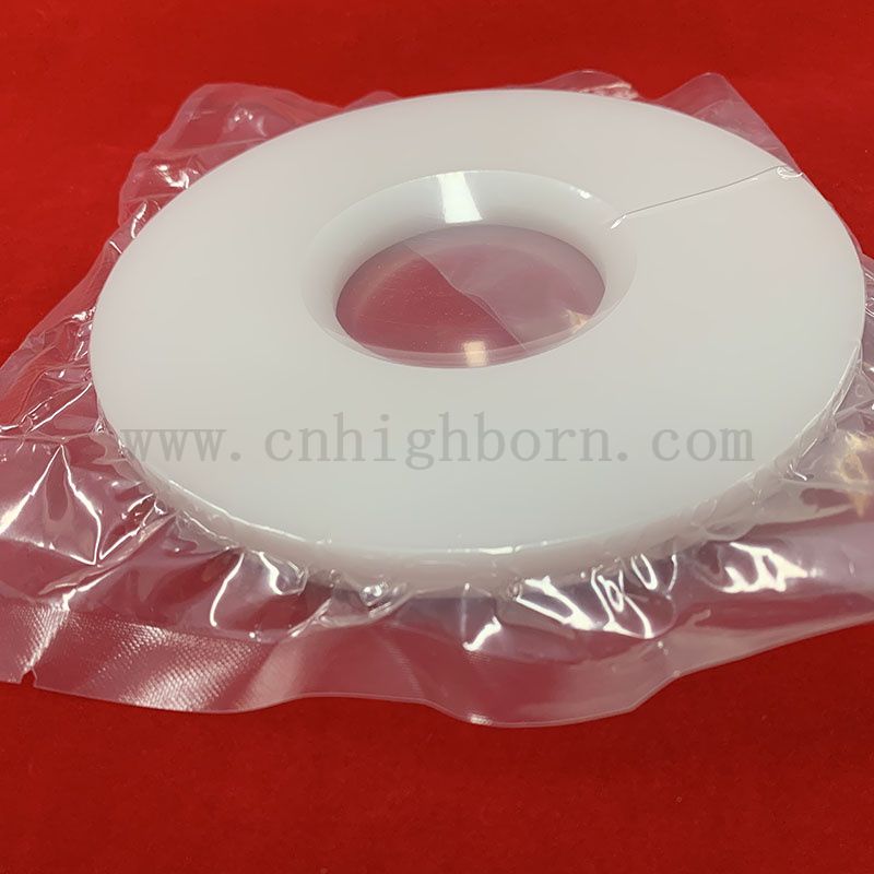 Коррозионная стойкость непрозрачное кремневое кольцо молочное белое кварцевое стекло фланце