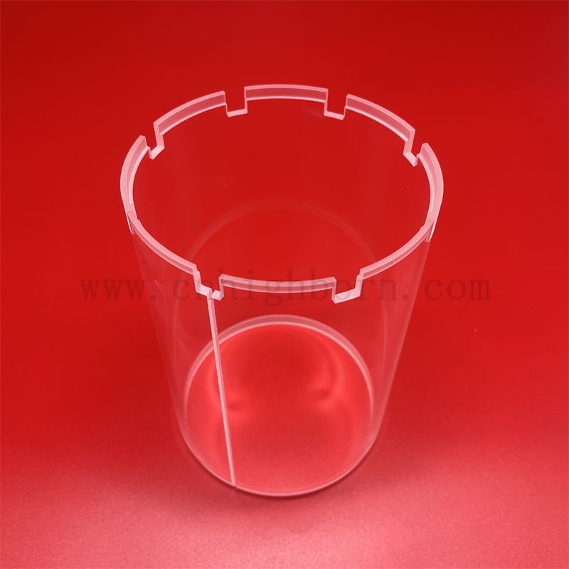 Высококачественная индивидуальная форма прозрачная плавленая кремничная стеклянная трубка